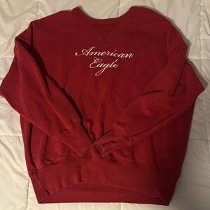 American Eagle Outfitters Classic Red Crewneck Sweater